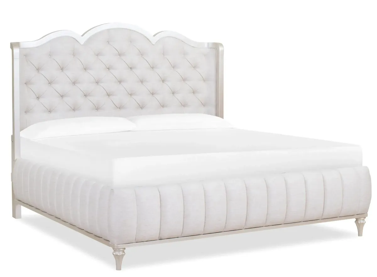 Madona Bed in Pearl by Cosmos Furniture