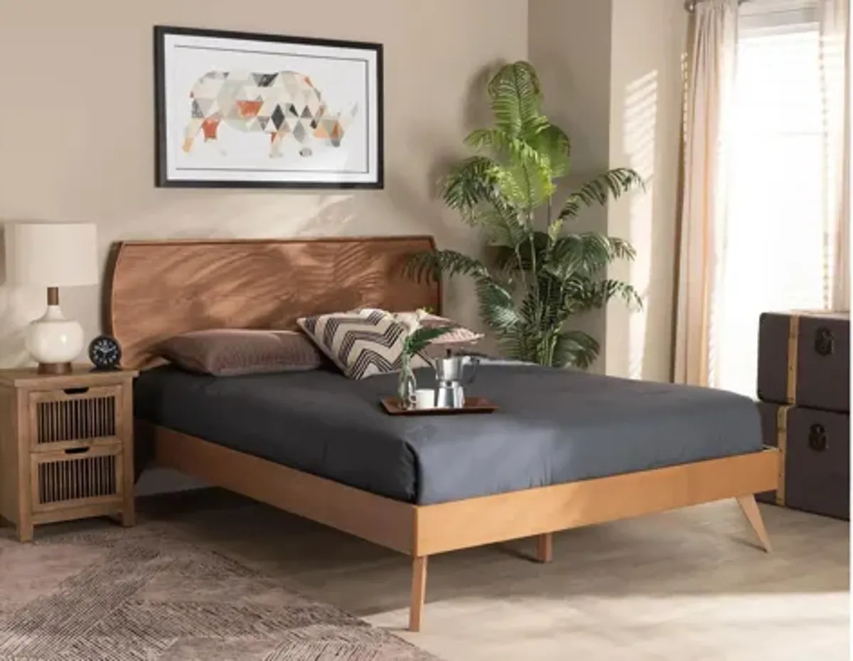 Aimi Mid-Century King Size Platform Bed