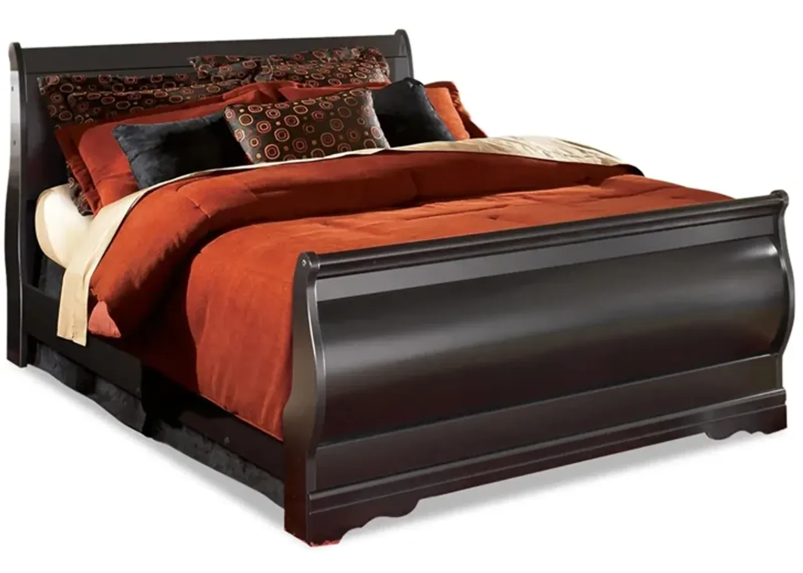 Huey Vineyard Queen Sleigh Bed in Black by Ashley Furniture