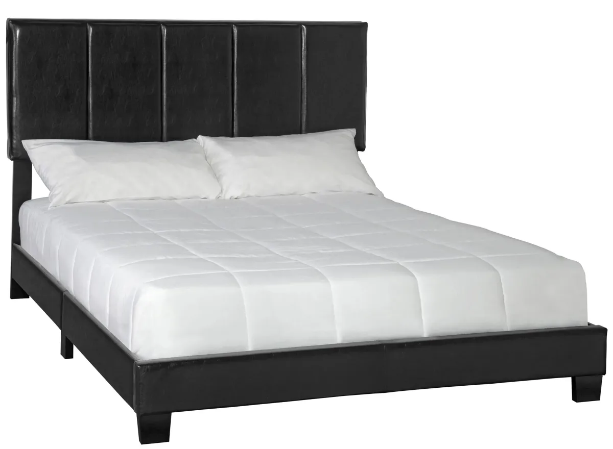 Harper Upholstered Bed in Black by Bernards Furniture Group