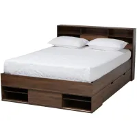 Tristan Platform Storage Bed in Dark Brown by Wholesale Interiors