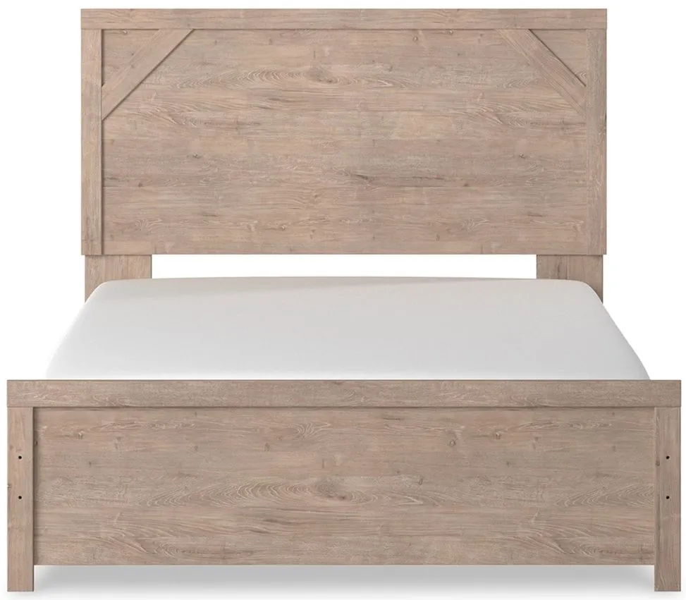 Oakley Panel Bed in Light Brown/White by Ashley Furniture