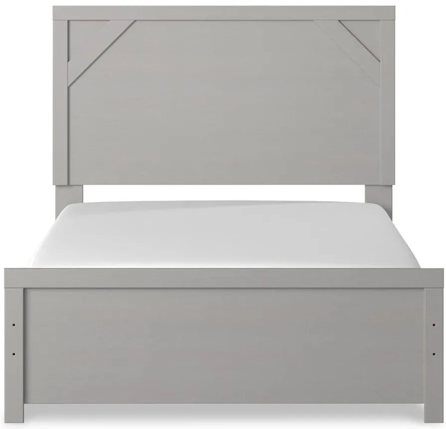 Cottonburg Full Panel Bed in Light Gray/White by Ashley Furniture