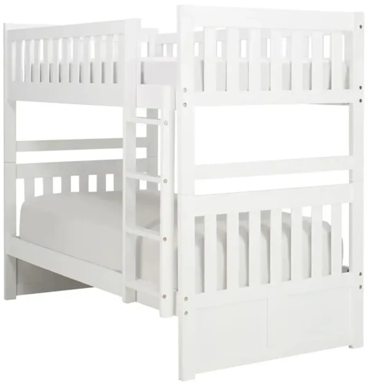 Belisar Twin-Over-Twin Bunk Bed in White by Bellanest