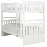 Belisar Twin-Over-Twin Bunk Bed in White by Bellanest