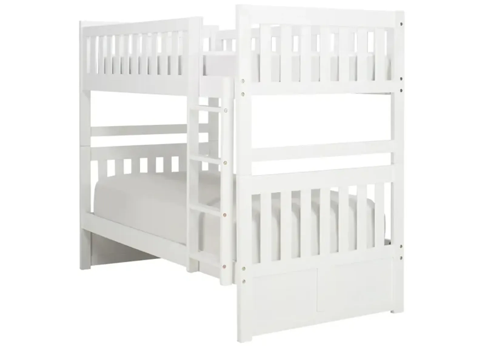 Belisar Twin-Over-Twin Bunk Bed in White by Bellanest