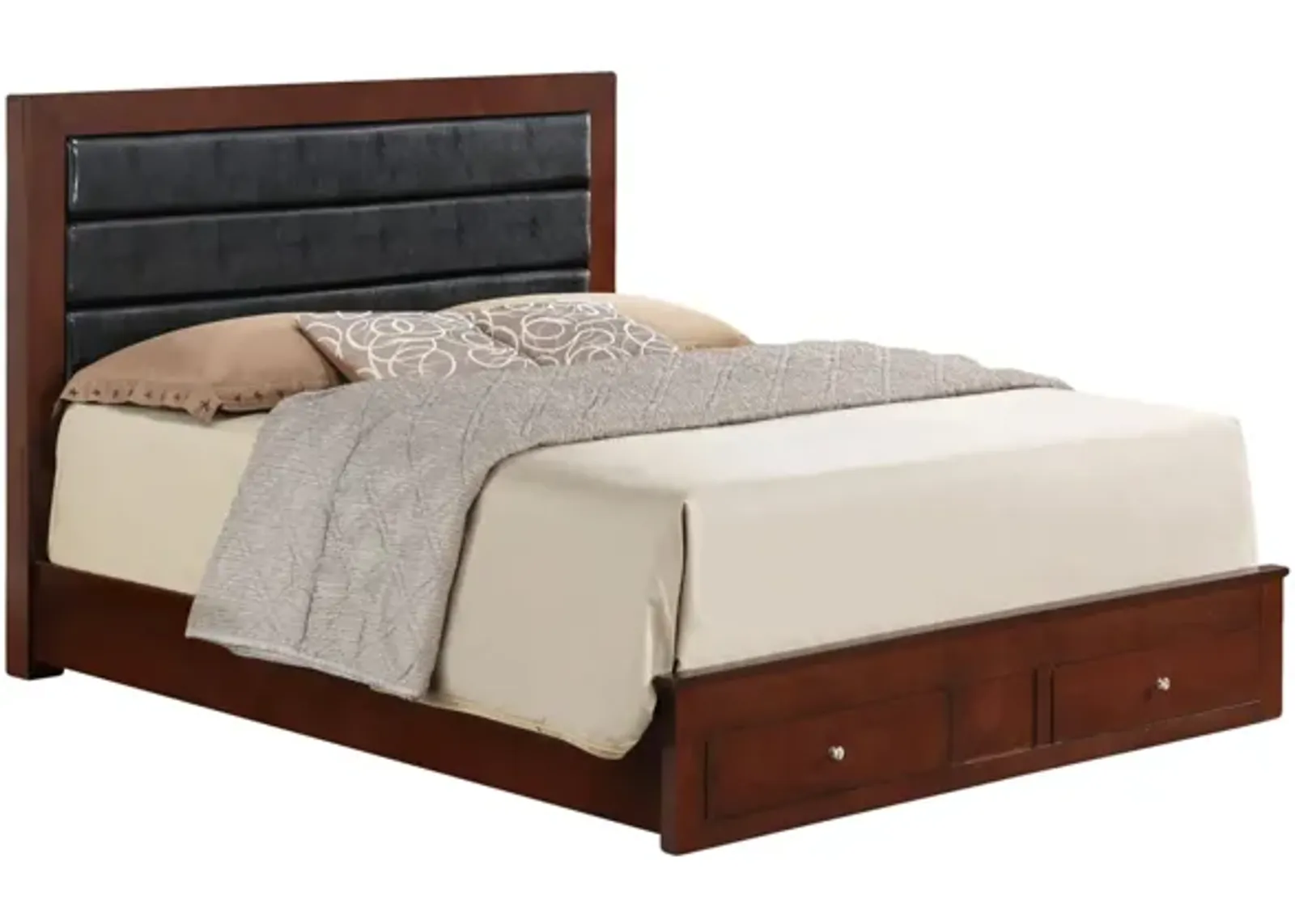 Burlington Full Storage Bed in Cherry by Glory Furniture