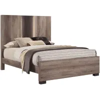 Rangley King Bed in Paper - Gray / Brown 2-Tone by Crown Mark