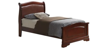 Rossie Upholstered Panel Bed in Cherry by Glory Furniture