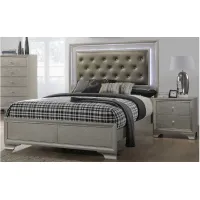 Lyssa Bed in Champagne Silver by Crown Mark