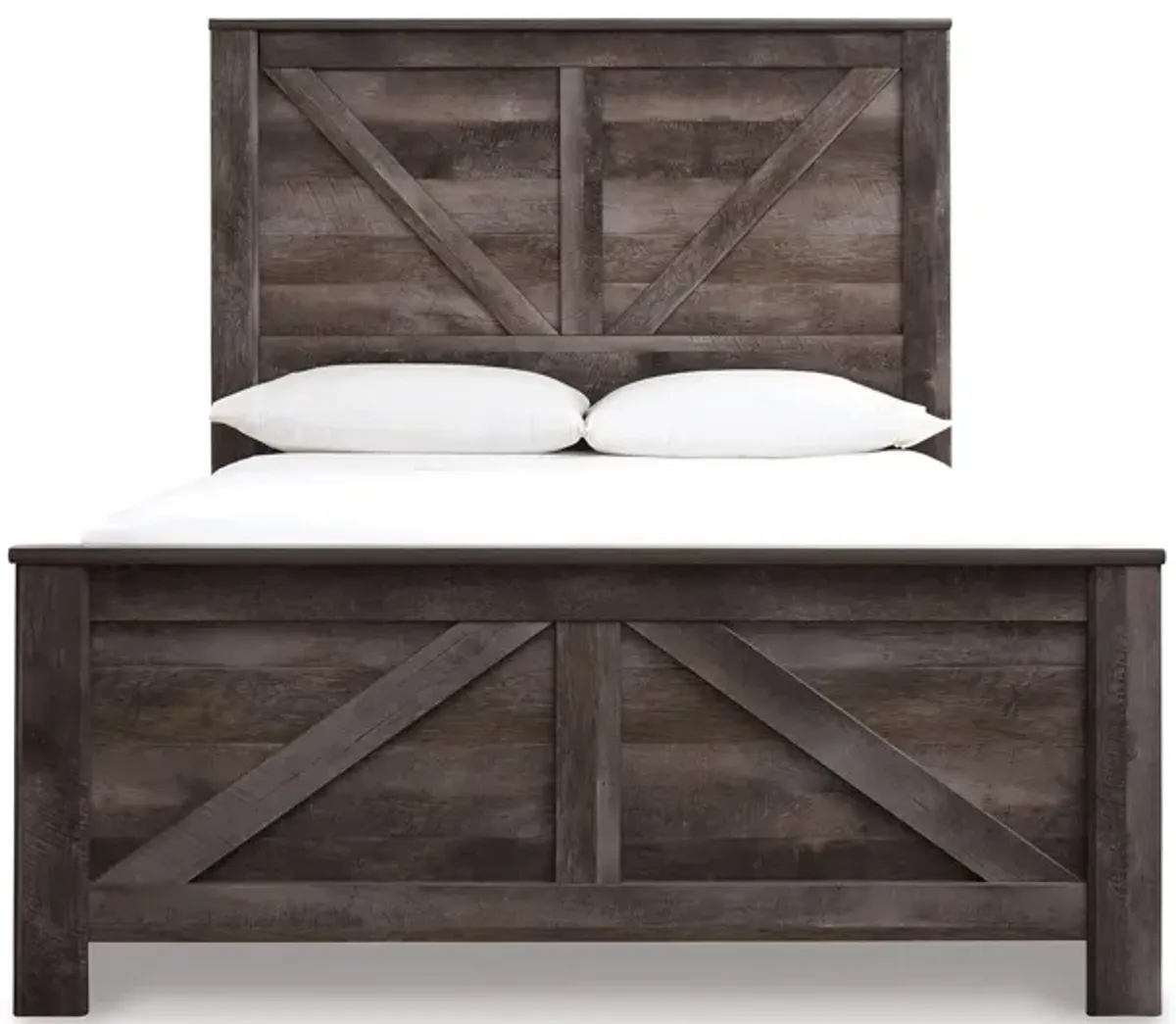 Wynnlow Queen Crossbuck Panel Bed in Gray by Ashley Furniture