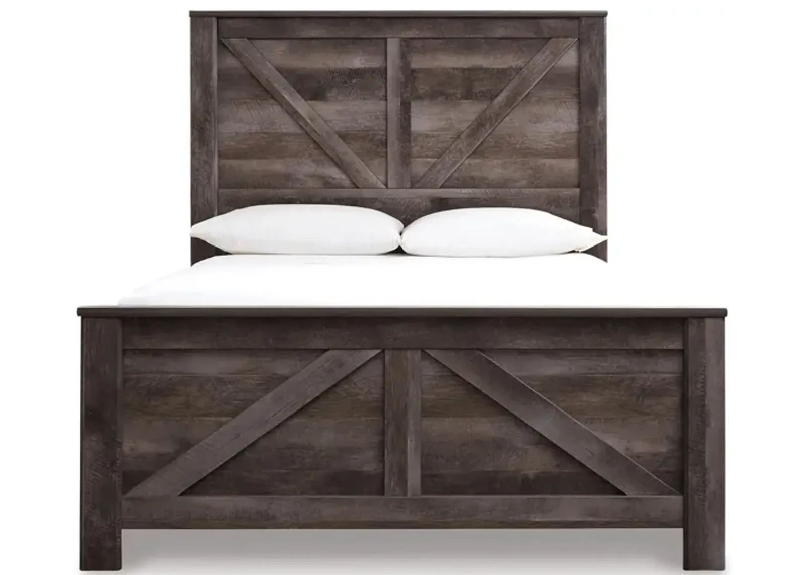 Wynnlow Queen Crossbuck Panel Bed in Gray by Ashley Furniture