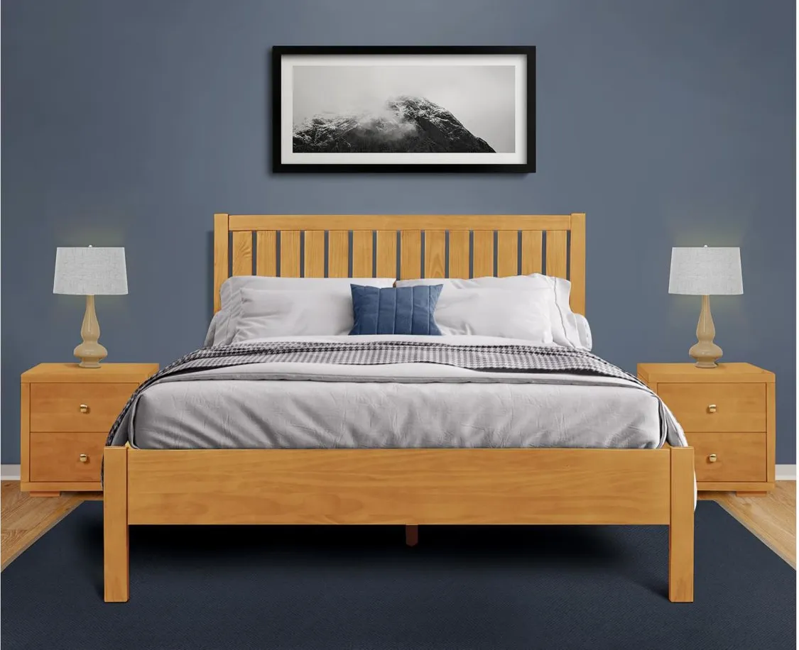 Graham Platform Bed in Oak by CAMDEN ISLE