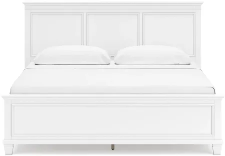 Fortman Panel Bed in White by Ashley Furniture