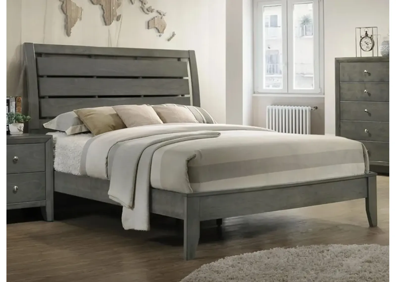 Evan Bed in Grey by Crown Mark