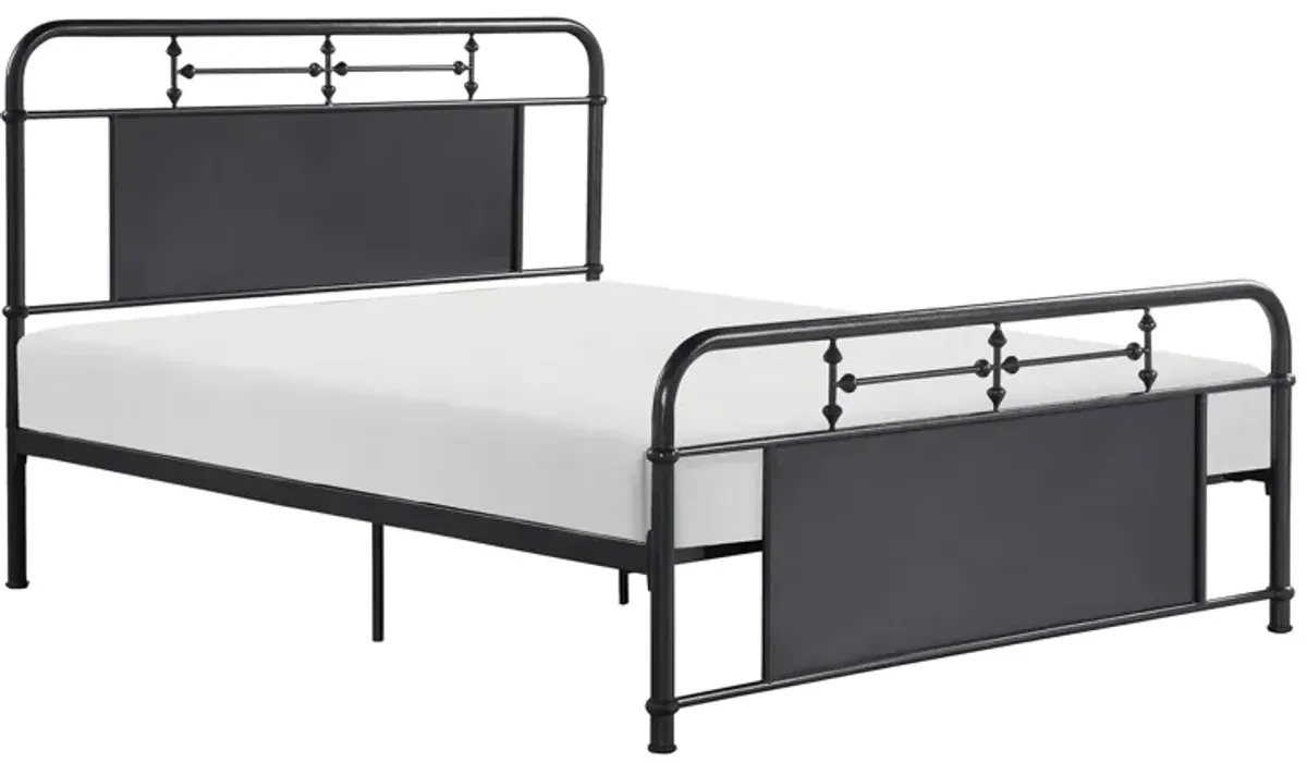 Gossamer Metal Platform Bed in Mottled Silver by Homelegance