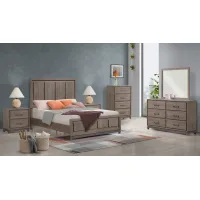 River 5-pc. Bedroom in Canyon Oak by Crown Mark