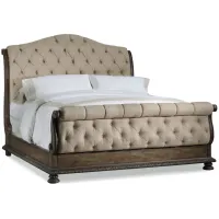 Rhapsody Tufted Bed in Walnut Colored Rustic Finish by Hooker Furniture