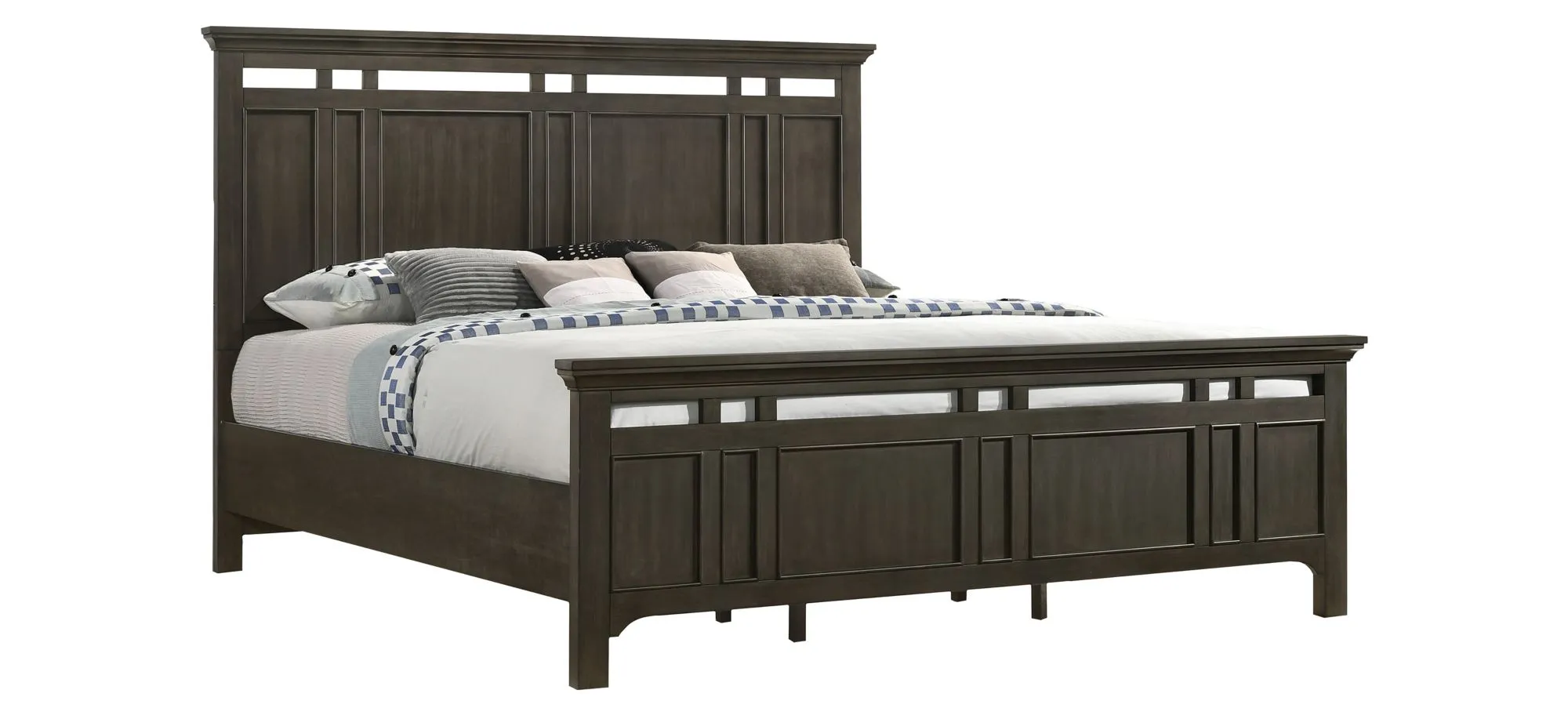 Hawthorne King Bed in Brushed Charcoal by Intercon