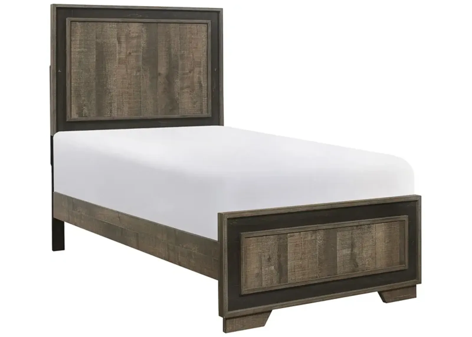 Kerren Bed in Rustic Mahogany and Dark Ebony by Homelegance