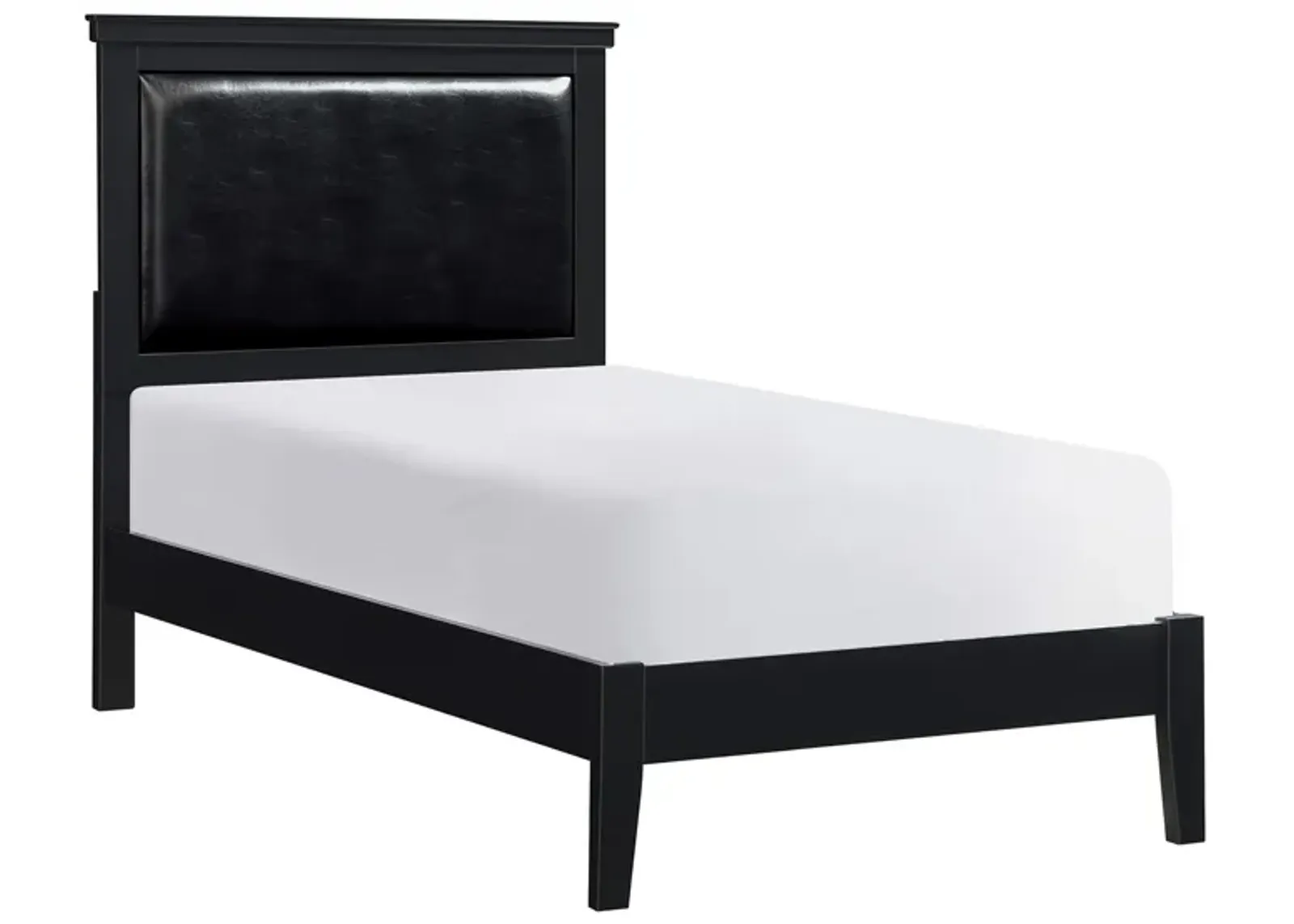 Place Upholstered Bed in Black by Homelegance