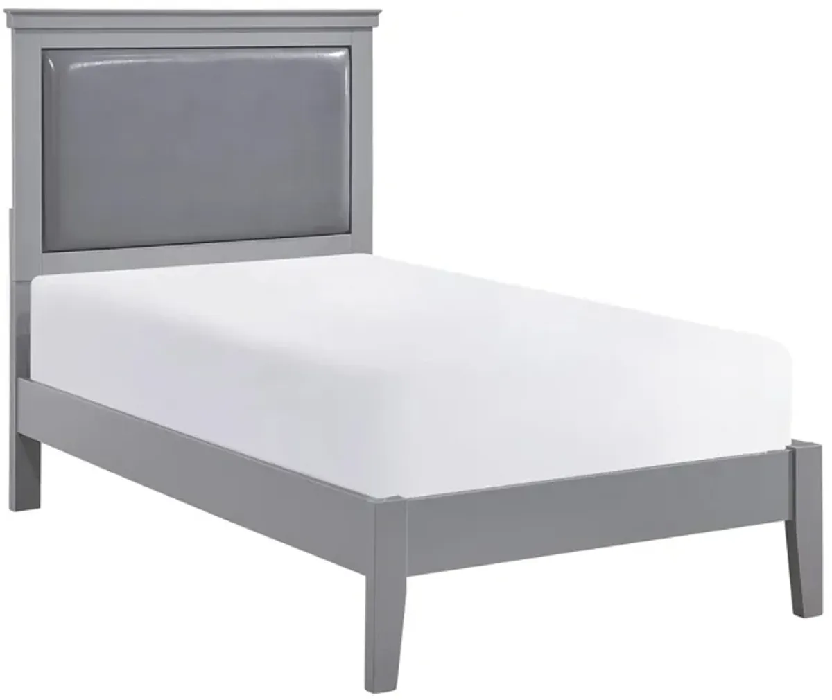 Place Upholstered Bed in Gray by Homelegance