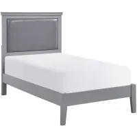 Place Upholstered Bed in Gray by Homelegance