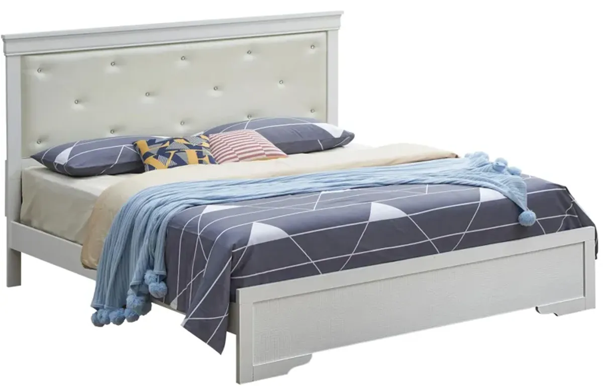 Lorana Queen Bed in Silver Champagne by Glory Furniture