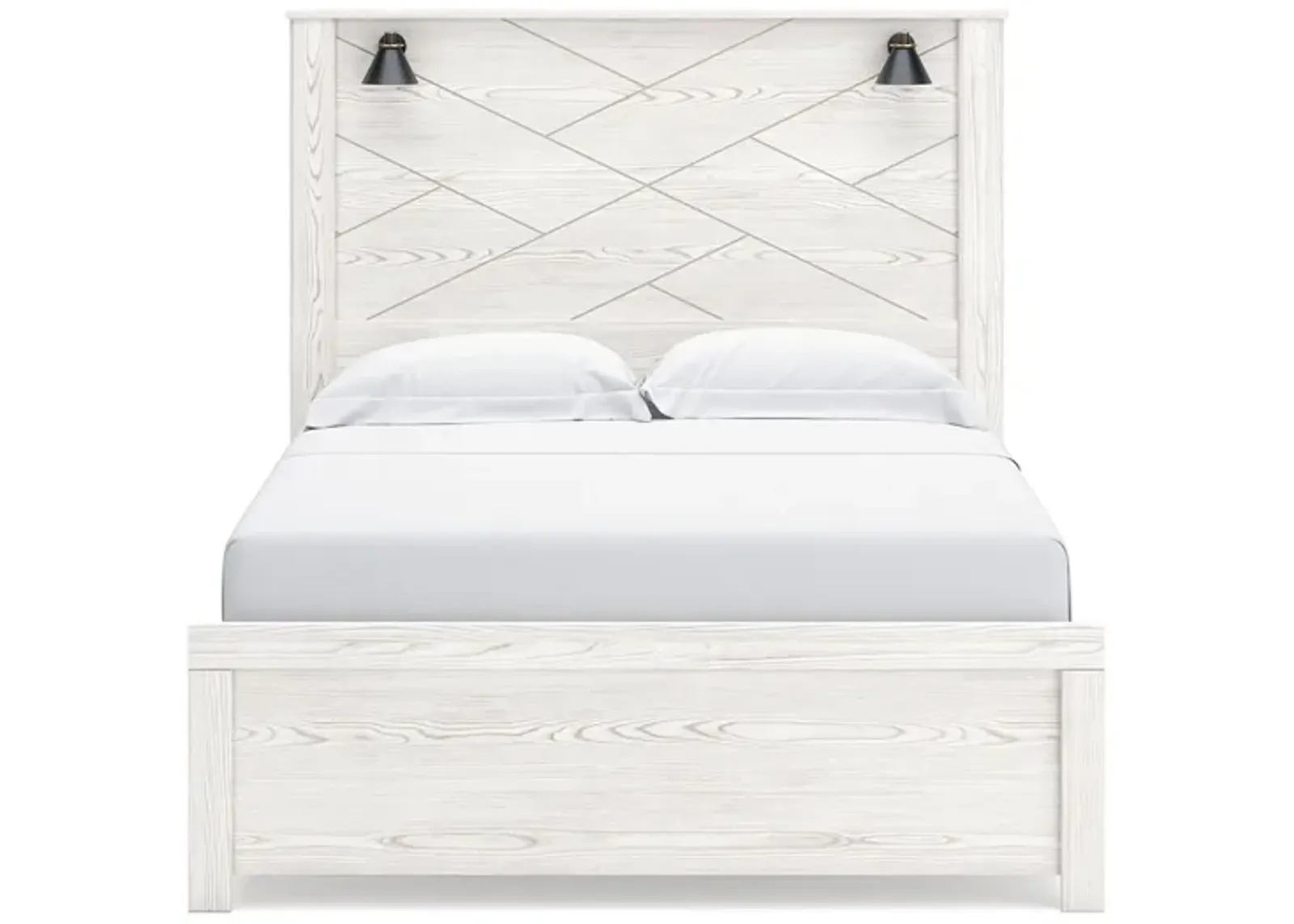 Gerridan Queen Panel Bed in White/Gray by Ashley Furniture