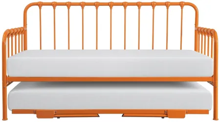 Batavia Metal Daybed with Trundle in Orange by Homelegance