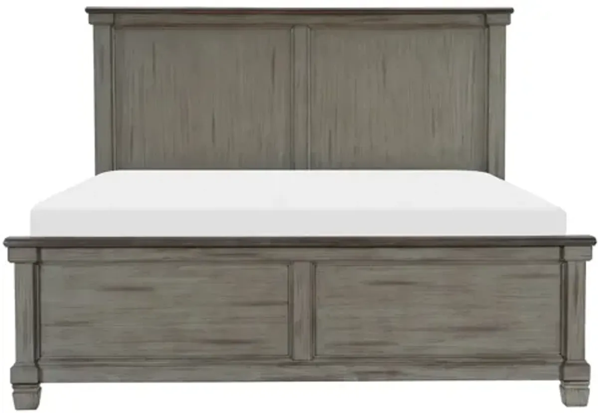 Andover California King Bed in Coffee and Antique Gray by Bellanest