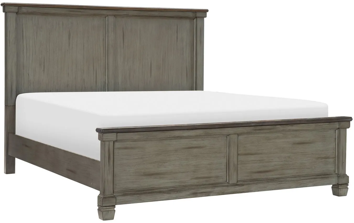 Andover California King Bed in Coffee and Antique Gray by Bellanest