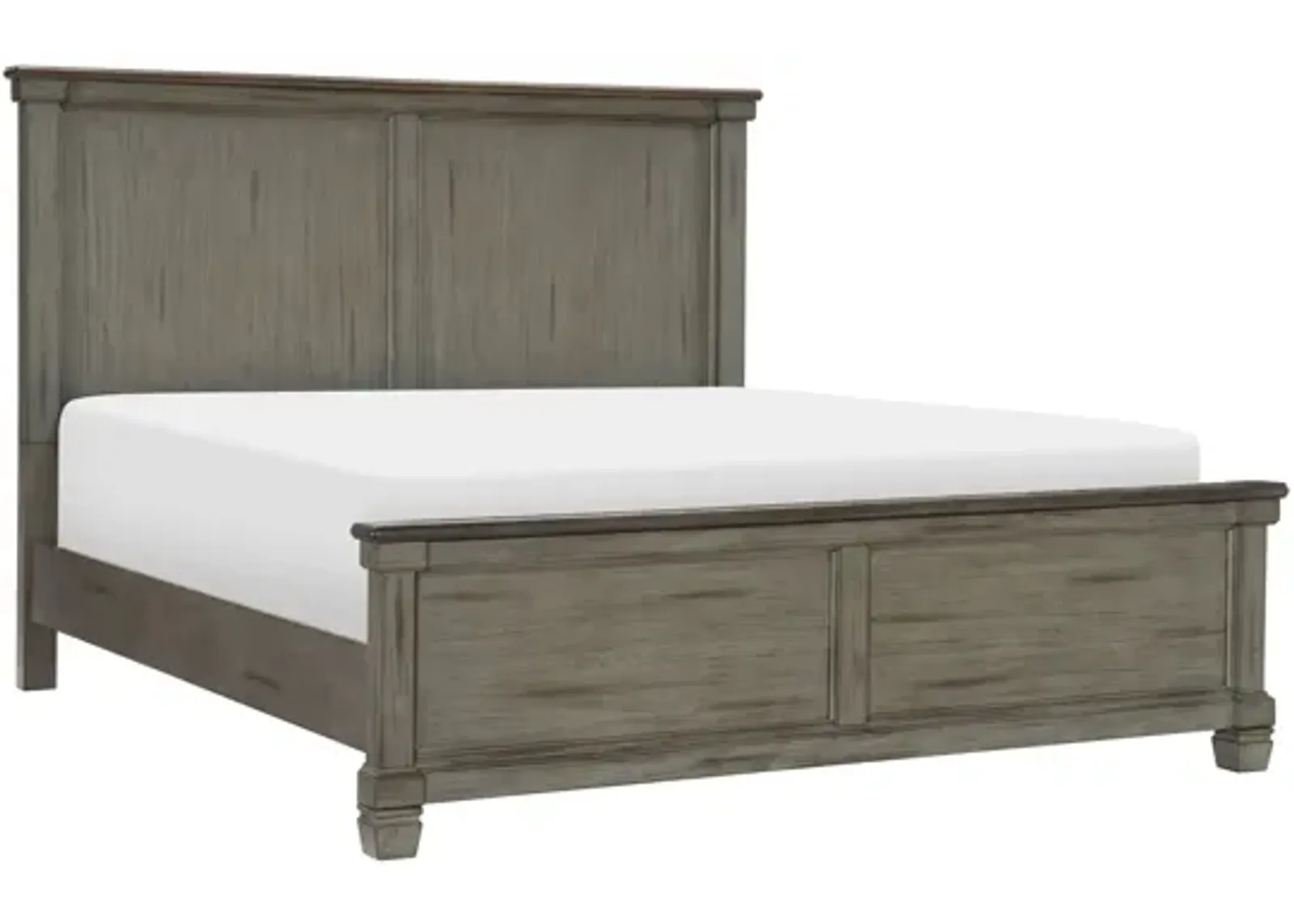 Andover California King Bed in Coffee and Antique Gray by Bellanest