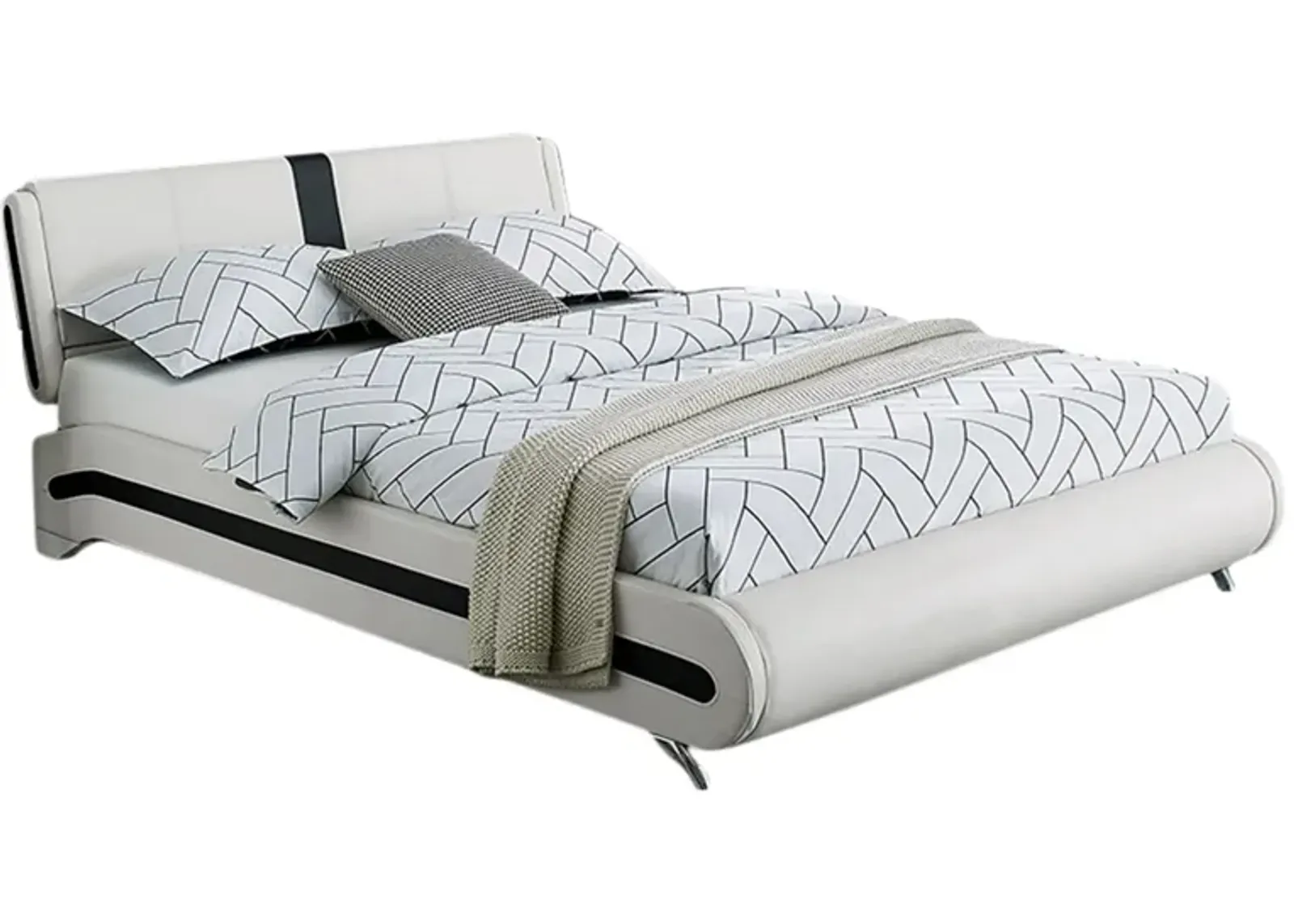 Carlton Platform Bed in White by CAMDEN ISLE