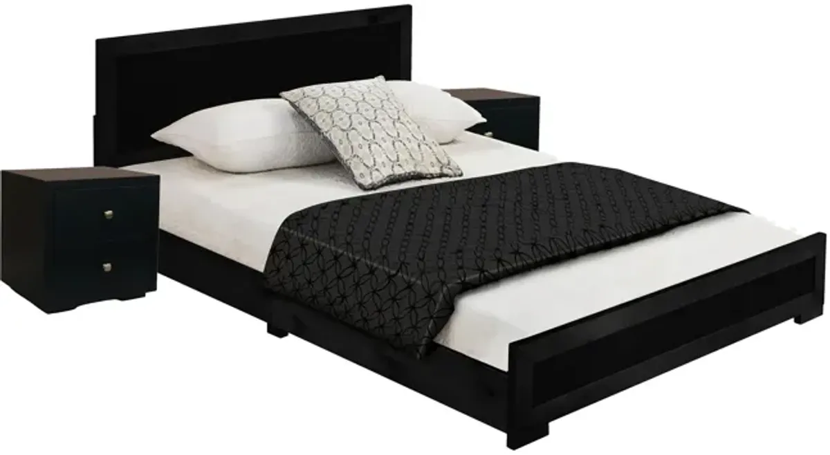 Trent Platform Bed with 2 Nightstands