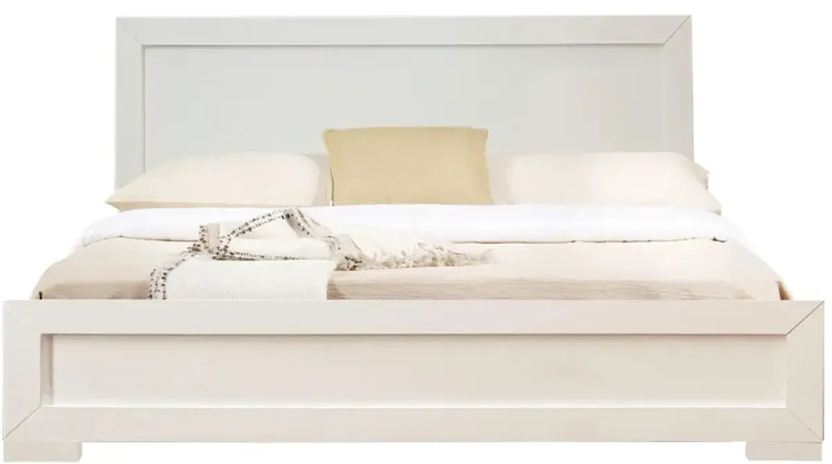 Trent Platform Bed in White by CAMDEN ISLE