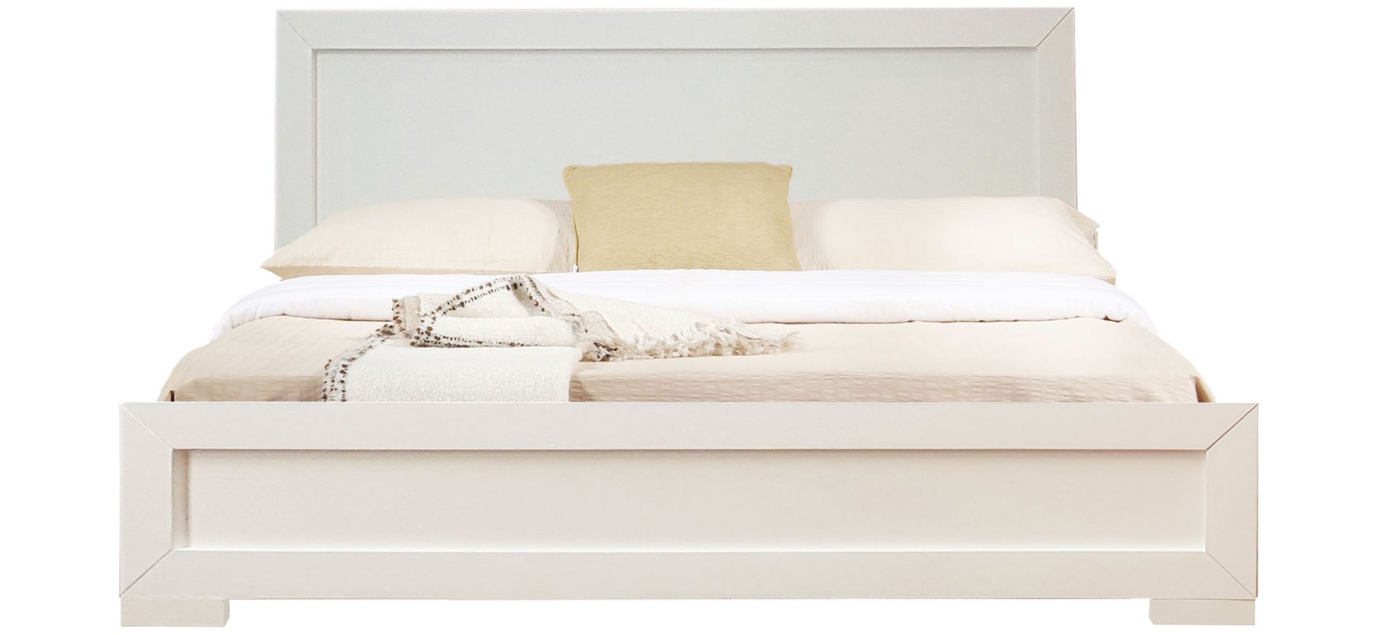 Trent Platform Bed in White by CAMDEN ISLE