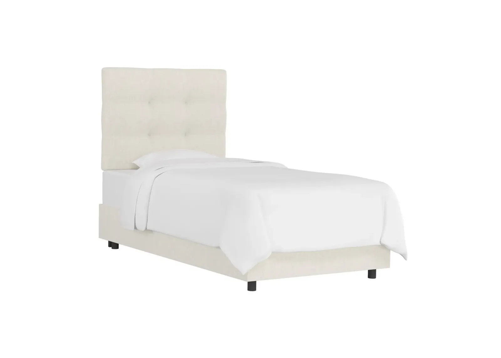 Linder Bed in Linen Talc by Skyline