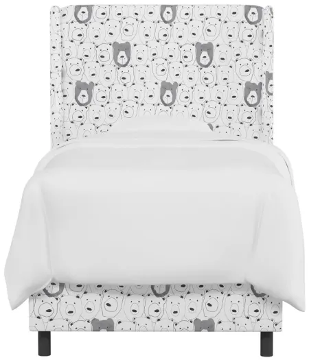 Whallen Bed in Bears Sketch White by Skyline