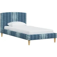 Warren Bed in Dotted Stripe Indigo by Skyline