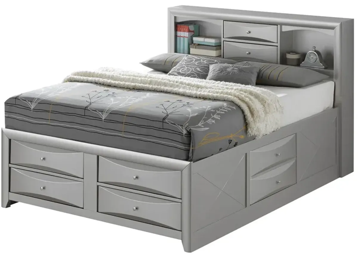 Marilla Captain's Bed in Silver by Glory Furniture