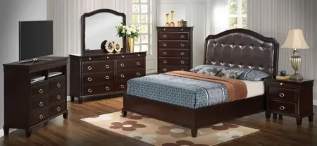 Abbot Upholstered Bed in Cappuccino by Glory Furniture