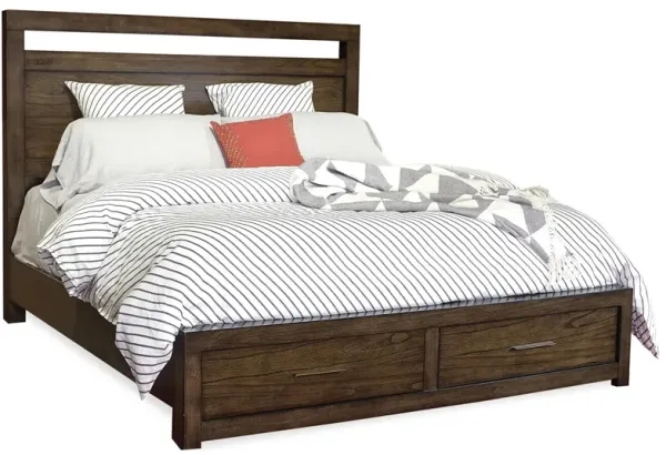 Modern Loft King Panel Bed with Storage