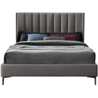 Nadia Queen Bed in Gray by Meridian Furniture