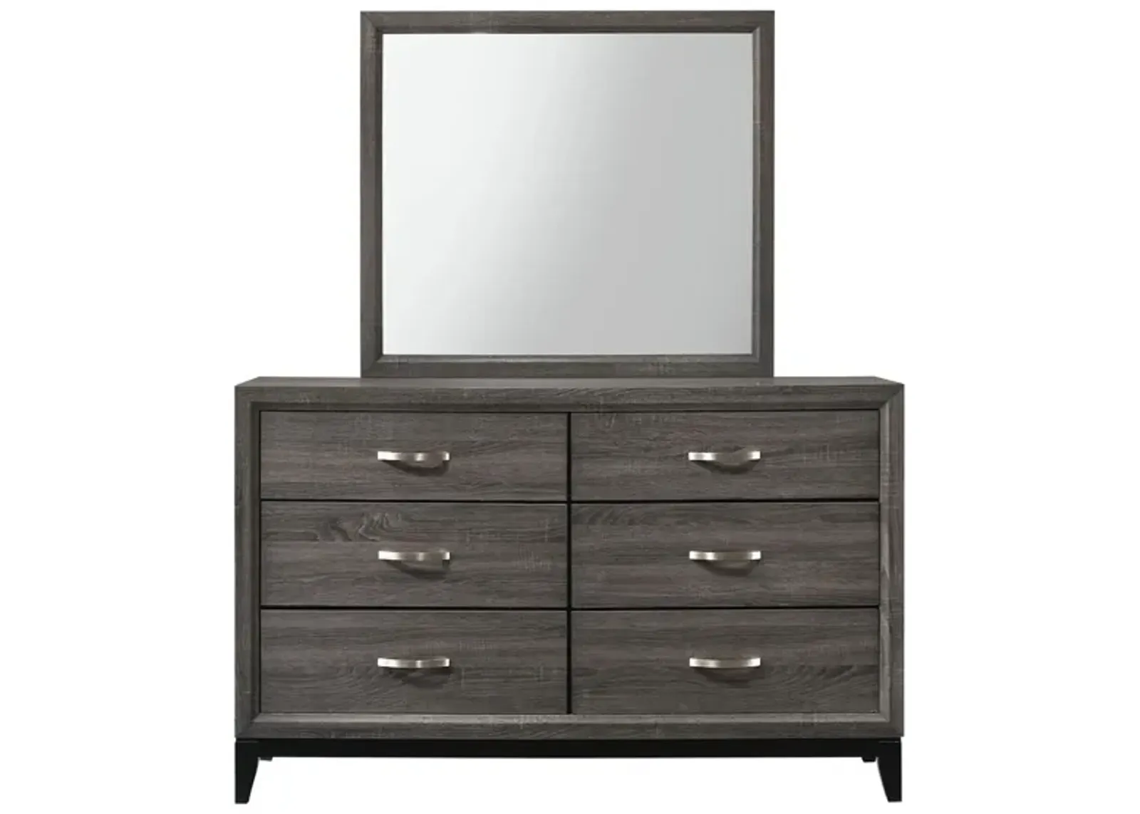 Akerson Bedroom Dresser w/ Mirror in Dark Gray by Crown Mark