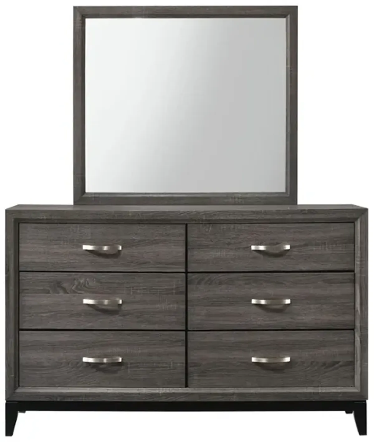 Akerson Bedroom Dresser w/ Mirror in Dark Gray by Crown Mark