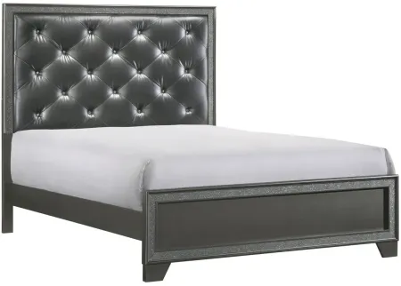 Kaia King Bed in Mocha Silver/ Dark Gray by Crown Mark