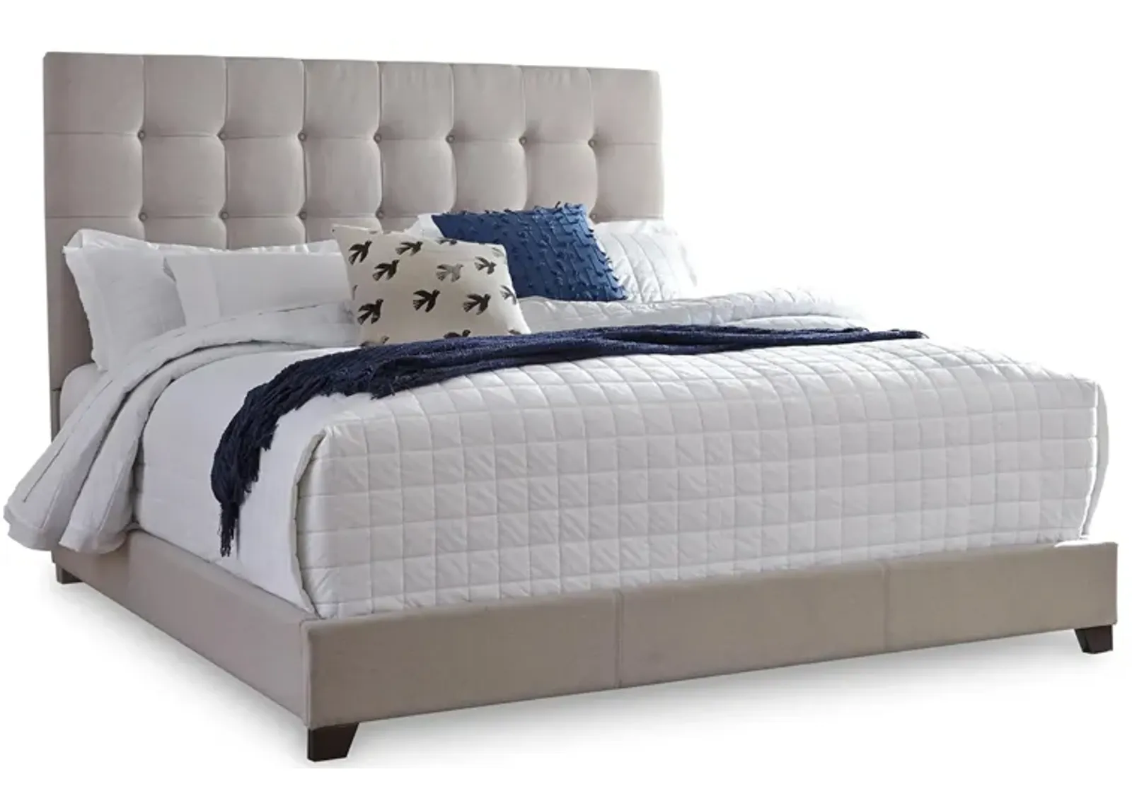 Dolante Queen Upholstered Bed in Beige by Ashley Furniture