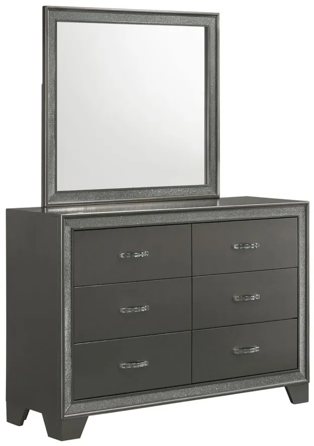 Kaia 5-Pc King Bedroom Set in Mocha Silver/ Dark Gray by Crown Mark