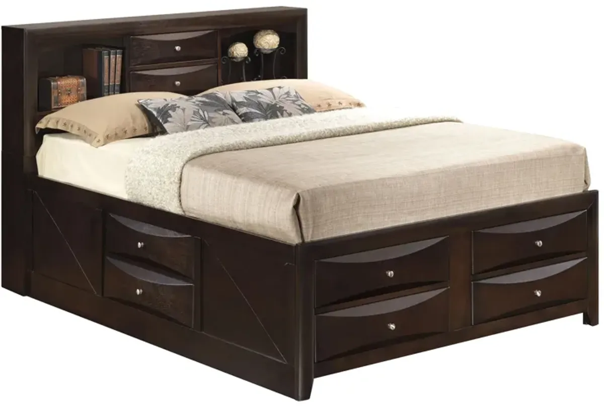 Marilla Captain's Bed in Cappuccino by Glory Furniture